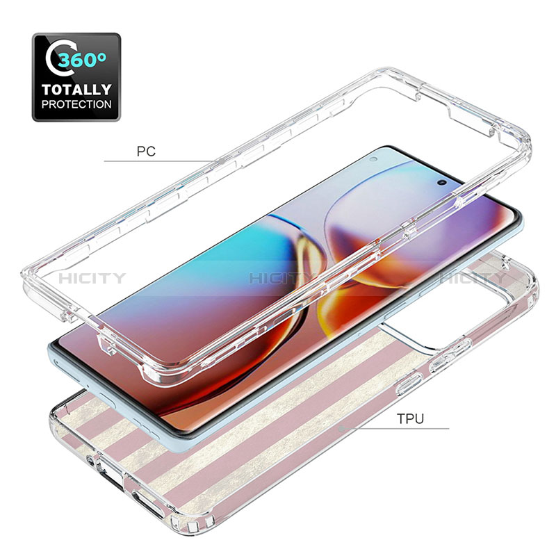 Silikon Hülle Handyhülle Ultra Dünn Flexible Schutzhülle Tasche Transparent Vorder und Rückseite 360 Grad Ganzkörper für Motorola Moto Edge Plus (2023) 5G