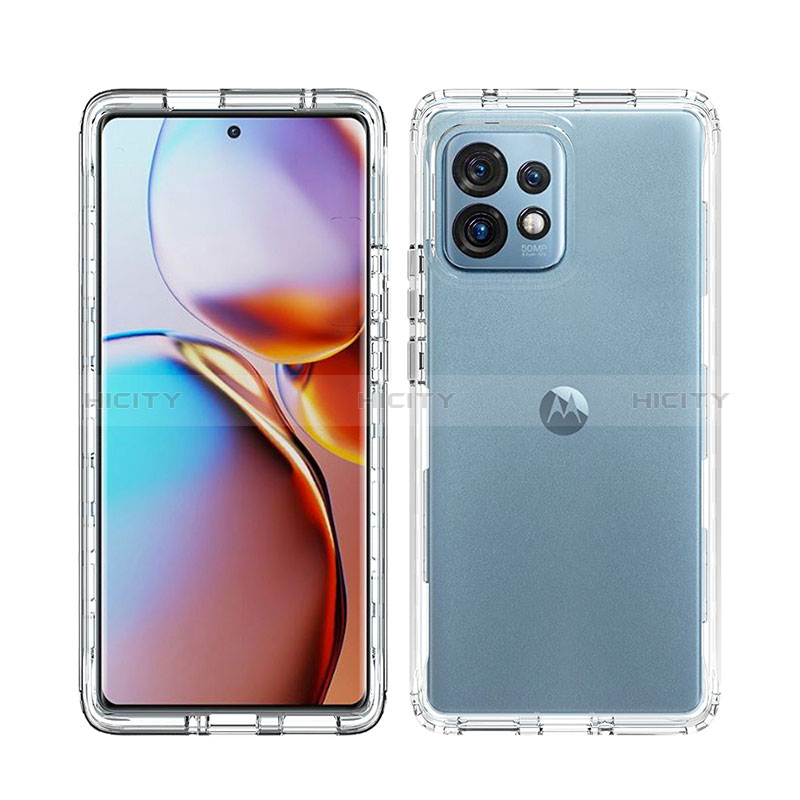 Silikon Hülle Handyhülle Ultra Dünn Flexible Schutzhülle Tasche Transparent Vorder und Rückseite 360 Grad Ganzkörper für Motorola Moto Edge Plus (2023) 5G Klar