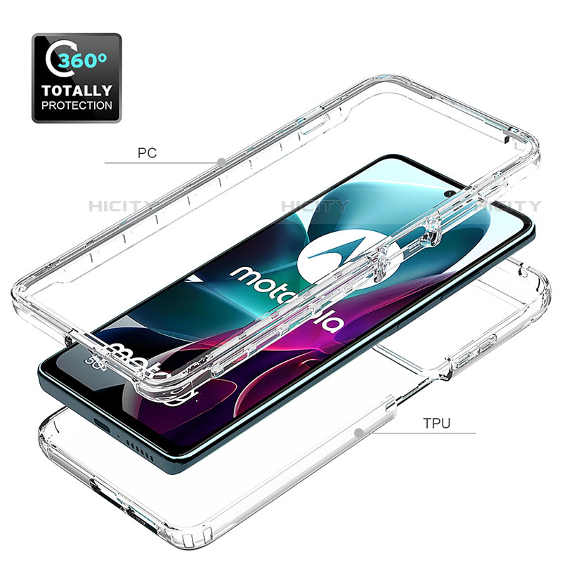 Silikon Hülle Handyhülle Ultra Dünn Flexible Schutzhülle Tasche Transparent Vorder und Rückseite 360 Grad Ganzkörper für Motorola Moto Edge S30 5G Klar groß