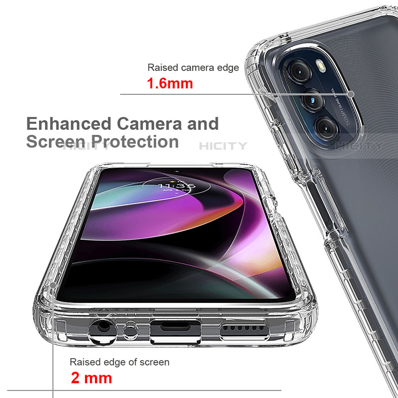 Silikon Hülle Handyhülle Ultra Dünn Flexible Schutzhülle Tasche Transparent Vorder und Rückseite 360 Grad Ganzkörper für Motorola Moto G 5G (2022) Klar