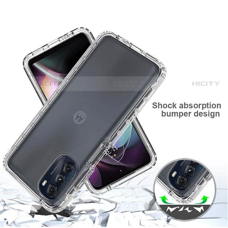 Silikon Hülle Handyhülle Ultra Dünn Flexible Schutzhülle Tasche Transparent Vorder und Rückseite 360 Grad Ganzkörper für Motorola Moto G 5G (2022) Klar