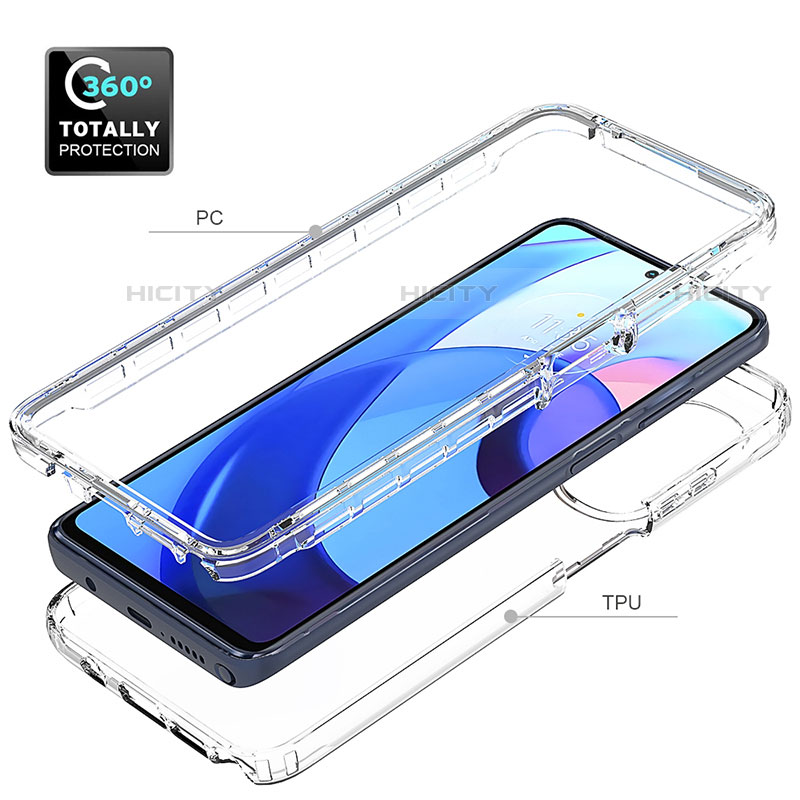 Silikon Hülle Handyhülle Ultra Dünn Flexible Schutzhülle Tasche Transparent Vorder und Rückseite 360 Grad Ganzkörper für Motorola Moto G Stylus (2022) 4G Klar