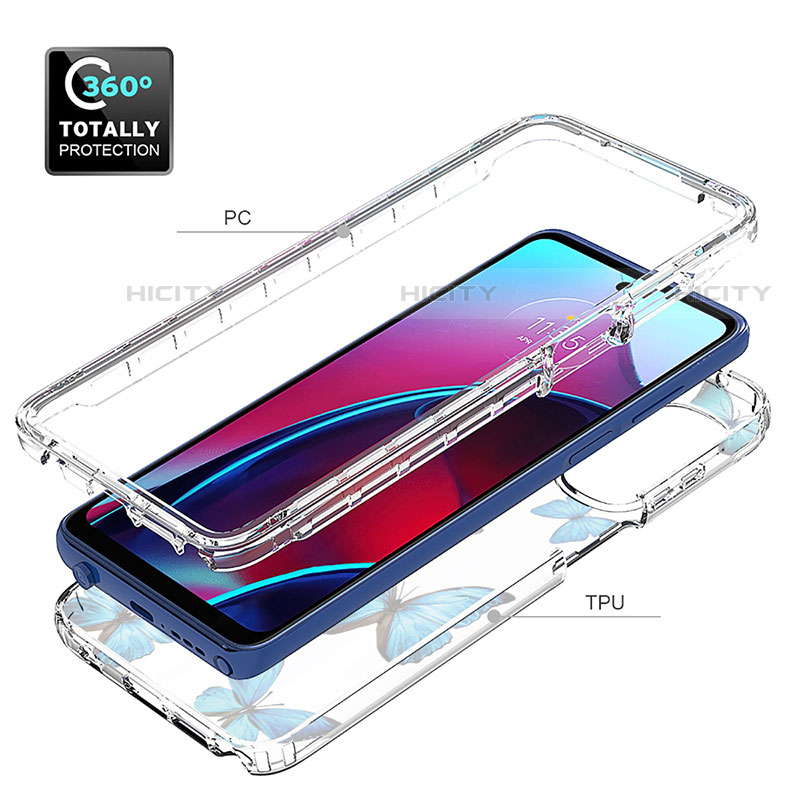 Silikon Hülle Handyhülle Ultra Dünn Flexible Schutzhülle Tasche Transparent Vorder und Rückseite 360 Grad Ganzkörper für Motorola Moto G Stylus (2022) 5G