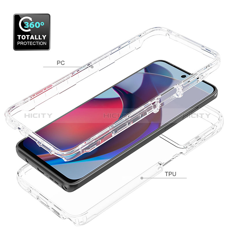 Silikon Hülle Handyhülle Ultra Dünn Flexible Schutzhülle Tasche Transparent Vorder und Rückseite 360 Grad Ganzkörper für Motorola Moto G Stylus (2023) 4G Klar