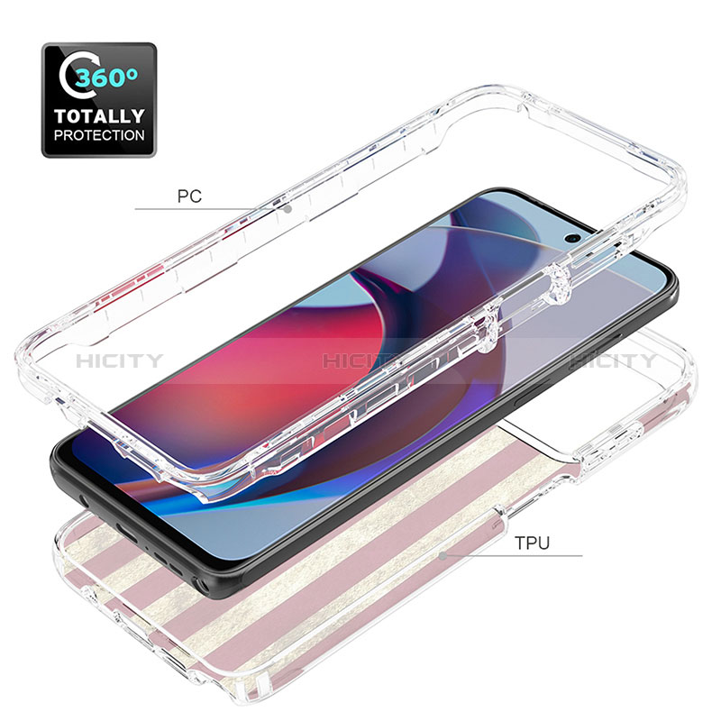 Silikon Hülle Handyhülle Ultra Dünn Flexible Schutzhülle Tasche Transparent Vorder und Rückseite 360 Grad Ganzkörper für Motorola Moto G Stylus (2023) 5G