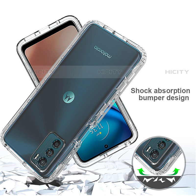 Silikon Hülle Handyhülle Ultra Dünn Flexible Schutzhülle Tasche Transparent Vorder und Rückseite 360 Grad Ganzkörper für Motorola Moto G42 Klar