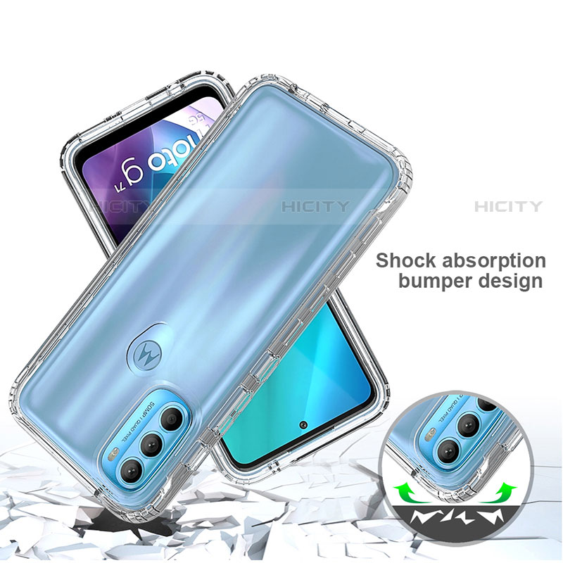 Silikon Hülle Handyhülle Ultra Dünn Flexible Schutzhülle Tasche Transparent Vorder und Rückseite 360 Grad Ganzkörper für Motorola Moto G71 5G Klar