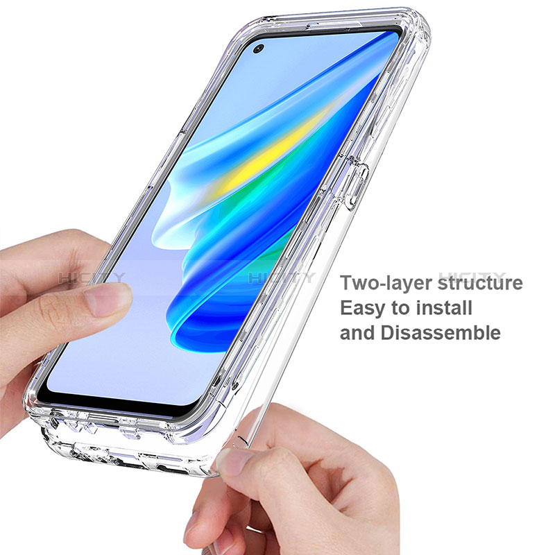 Silikon Hülle Handyhülle Ultra Dünn Flexible Schutzhülle Tasche Transparent Vorder und Rückseite 360 Grad Ganzkörper für Oppo A95 4G Klar