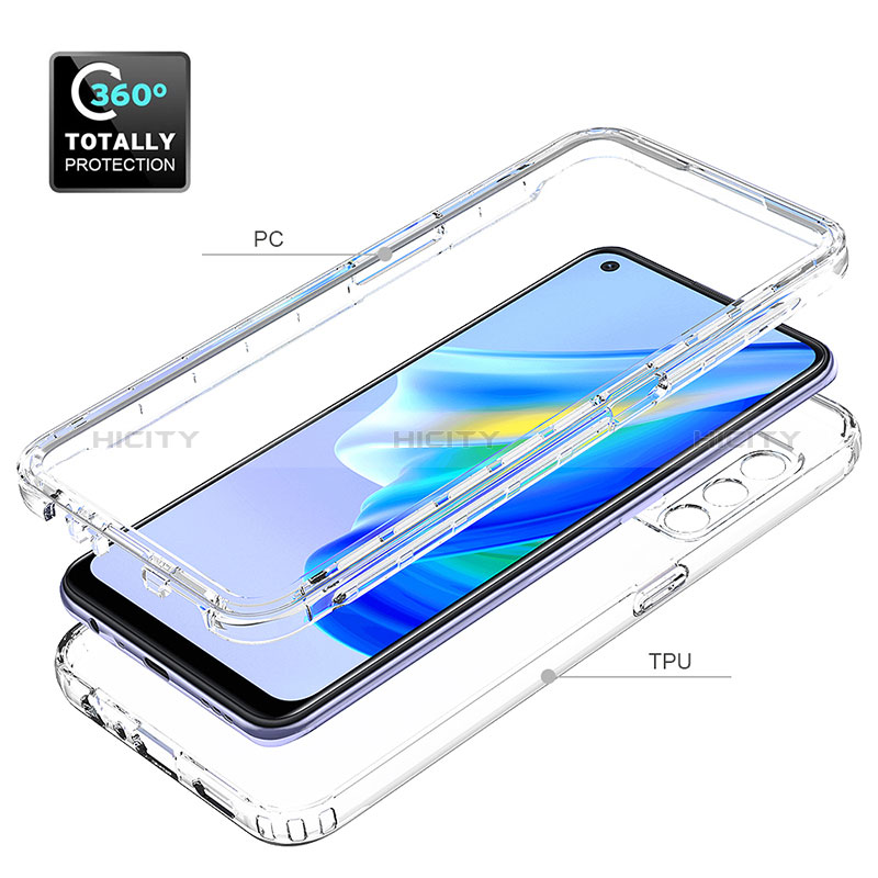 Silikon Hülle Handyhülle Ultra Dünn Flexible Schutzhülle Tasche Transparent Vorder und Rückseite 360 Grad Ganzkörper für Oppo A95 4G Klar