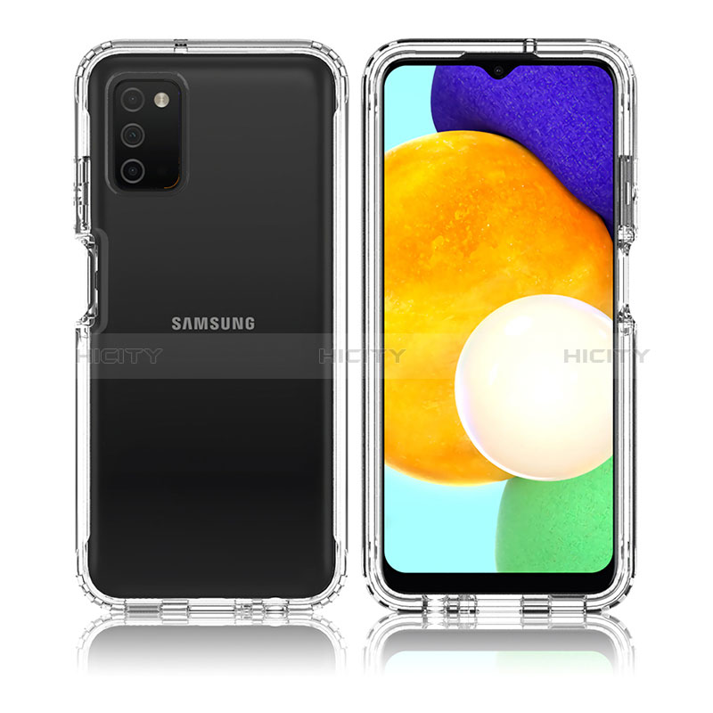 Silikon Hülle Handyhülle Ultra Dünn Flexible Schutzhülle Tasche Transparent Vorder und Rückseite 360 Grad Ganzkörper für Samsung Galaxy A02s Klar