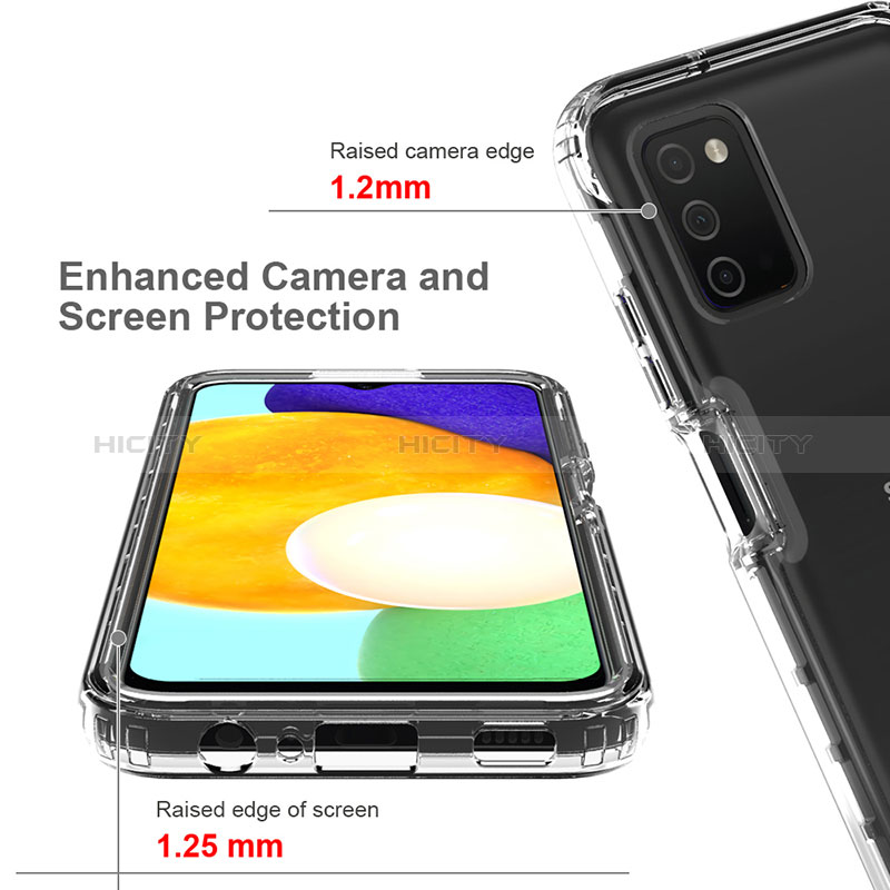 Silikon Hülle Handyhülle Ultra Dünn Flexible Schutzhülle Tasche Transparent Vorder und Rückseite 360 Grad Ganzkörper für Samsung Galaxy A02s Klar