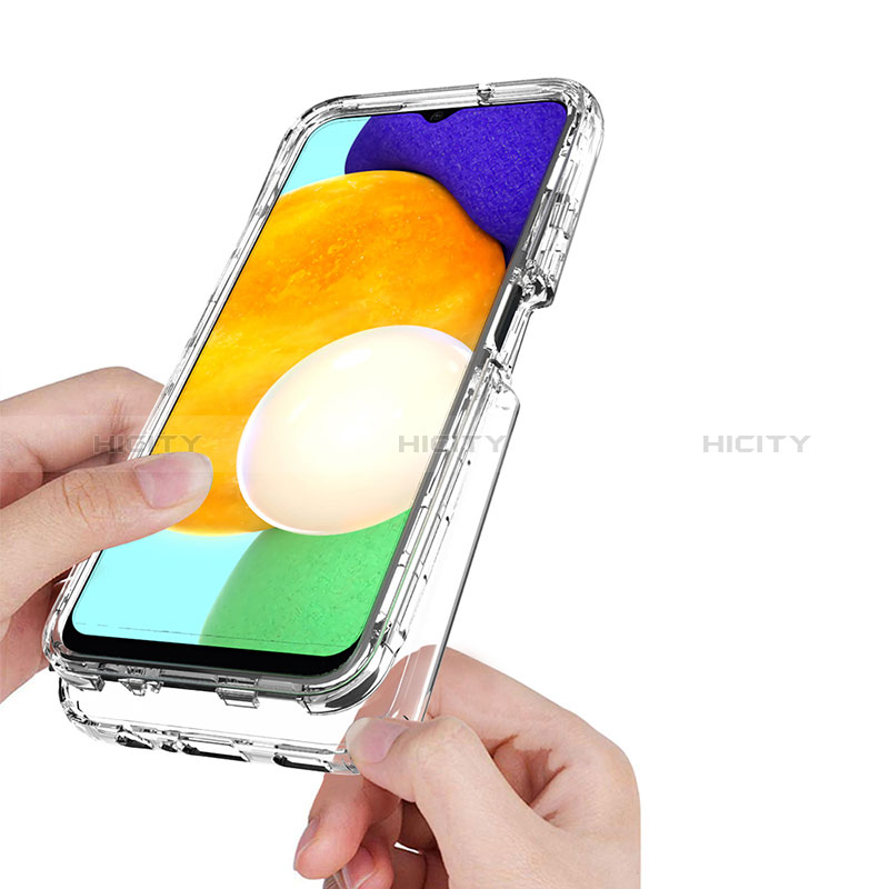 Silikon Hülle Handyhülle Ultra Dünn Flexible Schutzhülle Tasche Transparent Vorder und Rückseite 360 Grad Ganzkörper für Samsung Galaxy A02s Klar