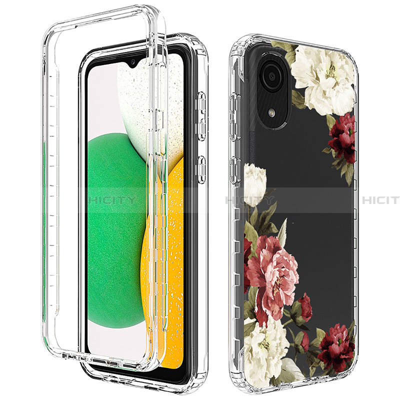 Silikon Hülle Handyhülle Ultra Dünn Flexible Schutzhülle Tasche Transparent Vorder und Rückseite 360 Grad Ganzkörper für Samsung Galaxy A03 Core