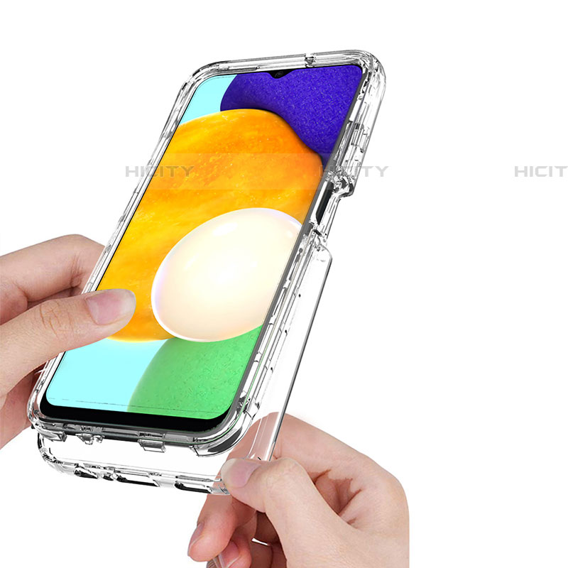 Silikon Hülle Handyhülle Ultra Dünn Flexible Schutzhülle Tasche Transparent Vorder und Rückseite 360 Grad Ganzkörper für Samsung Galaxy A03s Klar