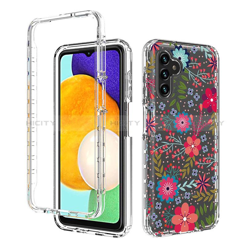 Silikon Hülle Handyhülle Ultra Dünn Flexible Schutzhülle Tasche Transparent Vorder und Rückseite 360 Grad Ganzkörper für Samsung Galaxy A04s groß