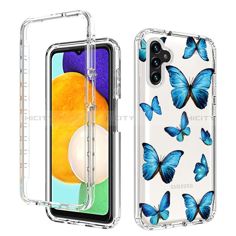 Silikon Hülle Handyhülle Ultra Dünn Flexible Schutzhülle Tasche Transparent Vorder und Rückseite 360 Grad Ganzkörper für Samsung Galaxy A04s groß