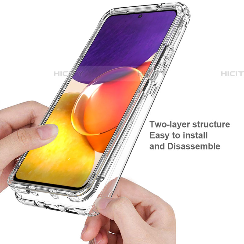 Silikon Hülle Handyhülle Ultra Dünn Flexible Schutzhülle Tasche Transparent Vorder und Rückseite 360 Grad Ganzkörper für Samsung Galaxy A05s Klar groß