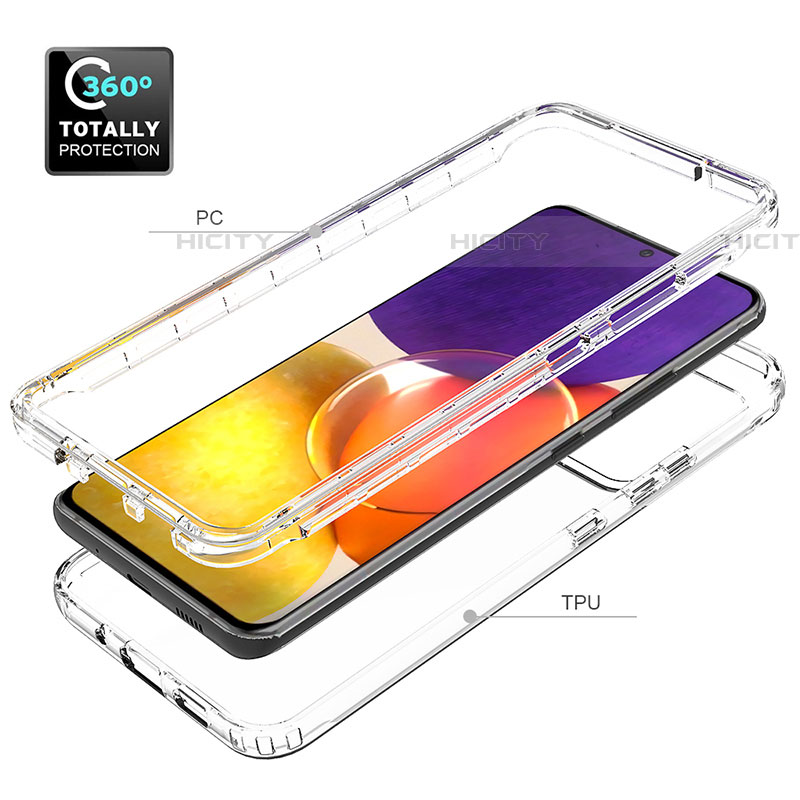 Silikon Hülle Handyhülle Ultra Dünn Flexible Schutzhülle Tasche Transparent Vorder und Rückseite 360 Grad Ganzkörper für Samsung Galaxy A05s Klar groß