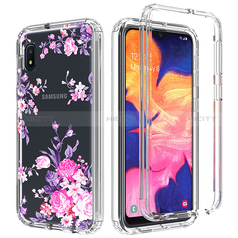 Silikon Hülle Handyhülle Ultra Dünn Flexible Schutzhülle Tasche Transparent Vorder und Rückseite 360 Grad Ganzkörper für Samsung Galaxy A10e groß