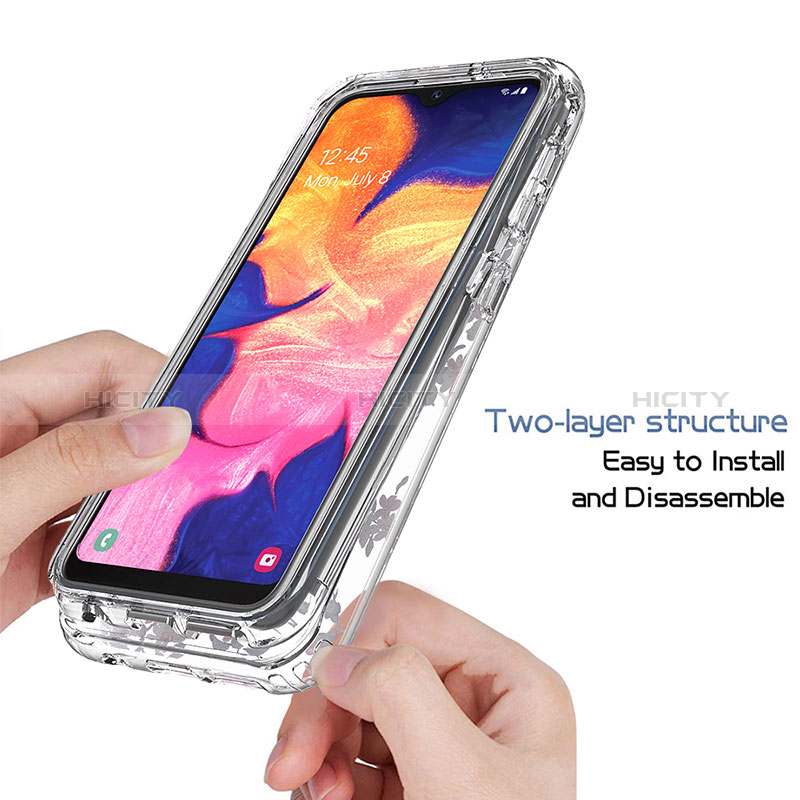 Silikon Hülle Handyhülle Ultra Dünn Flexible Schutzhülle Tasche Transparent Vorder und Rückseite 360 Grad Ganzkörper für Samsung Galaxy A10e groß