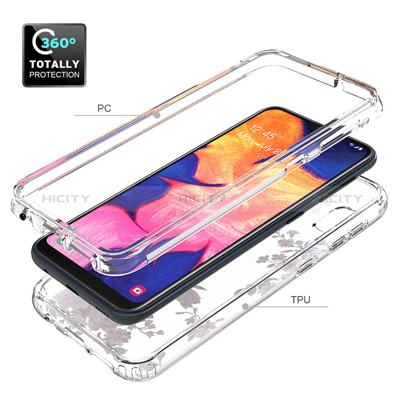 Silikon Hülle Handyhülle Ultra Dünn Flexible Schutzhülle Tasche Transparent Vorder und Rückseite 360 Grad Ganzkörper für Samsung Galaxy A10e