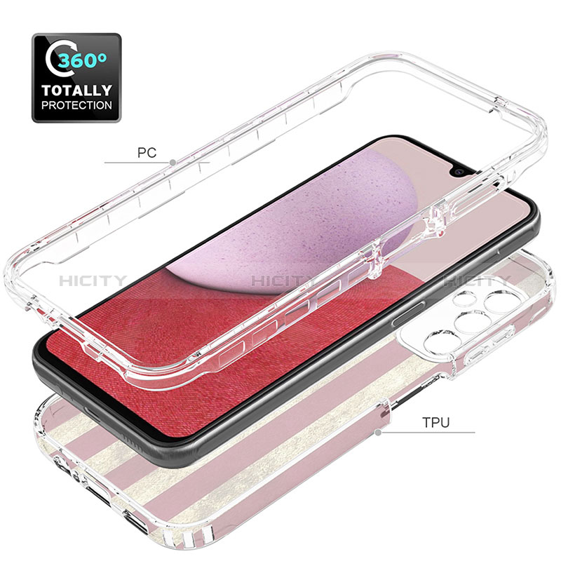 Silikon Hülle Handyhülle Ultra Dünn Flexible Schutzhülle Tasche Transparent Vorder und Rückseite 360 Grad Ganzkörper für Samsung Galaxy A14 4G