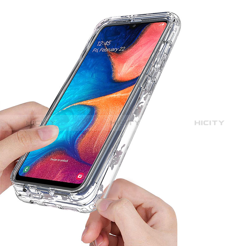 Silikon Hülle Handyhülle Ultra Dünn Flexible Schutzhülle Tasche Transparent Vorder und Rückseite 360 Grad Ganzkörper für Samsung Galaxy A20