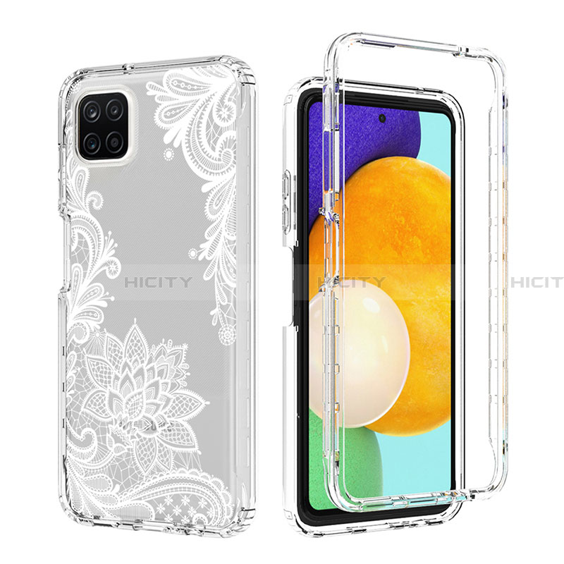 Silikon Hülle Handyhülle Ultra Dünn Flexible Schutzhülle Tasche Transparent Vorder und Rückseite 360 Grad Ganzkörper für Samsung Galaxy A22 5G