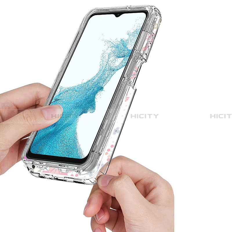Silikon Hülle Handyhülle Ultra Dünn Flexible Schutzhülle Tasche Transparent Vorder und Rückseite 360 Grad Ganzkörper für Samsung Galaxy A23 4G