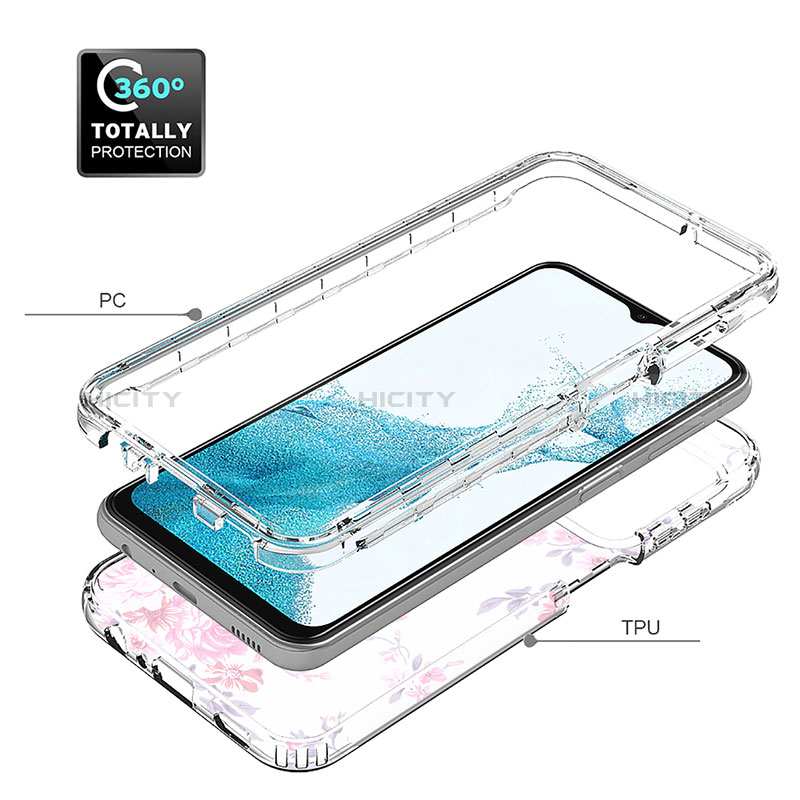 Silikon Hülle Handyhülle Ultra Dünn Flexible Schutzhülle Tasche Transparent Vorder und Rückseite 360 Grad Ganzkörper für Samsung Galaxy A23 5G