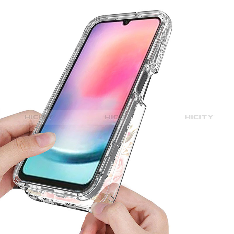 Silikon Hülle Handyhülle Ultra Dünn Flexible Schutzhülle Tasche Transparent Vorder und Rückseite 360 Grad Ganzkörper für Samsung Galaxy A24 4G