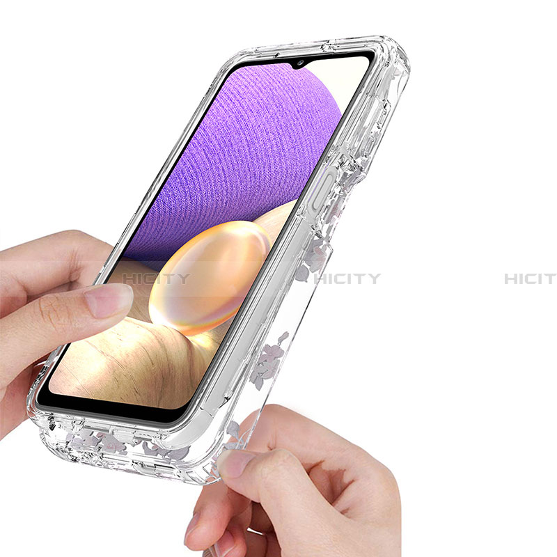 Silikon Hülle Handyhülle Ultra Dünn Flexible Schutzhülle Tasche Transparent Vorder und Rückseite 360 Grad Ganzkörper für Samsung Galaxy A32 4G