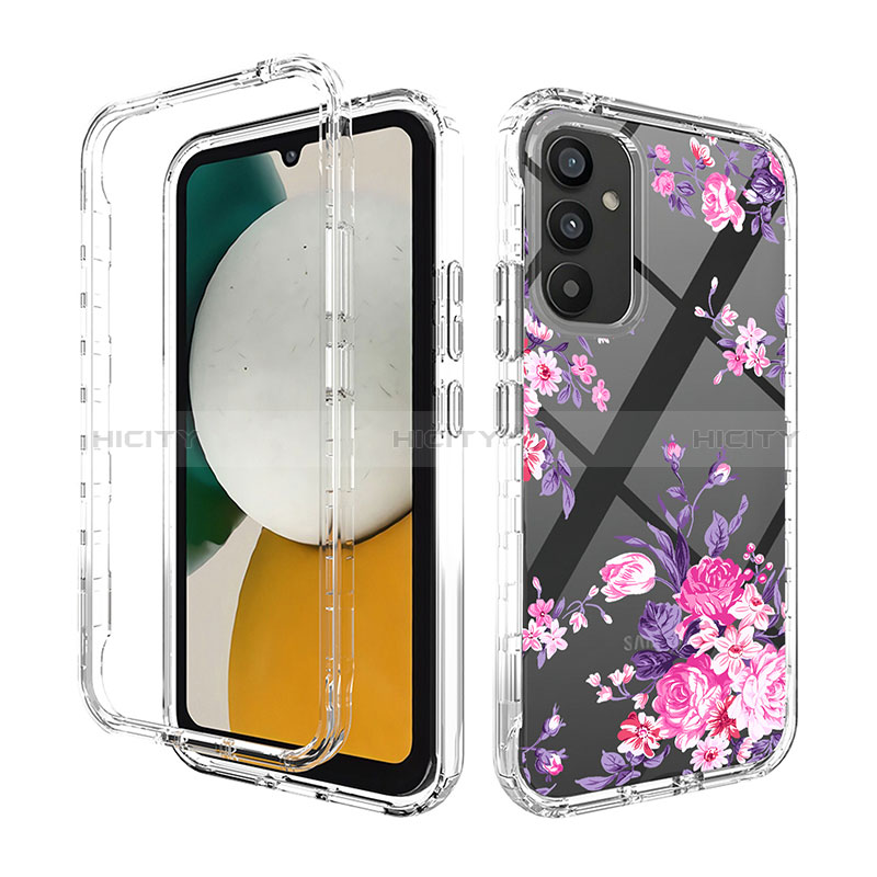 Silikon Hülle Handyhülle Ultra Dünn Flexible Schutzhülle Tasche Transparent Vorder und Rückseite 360 Grad Ganzkörper für Samsung Galaxy A34 5G Rosa