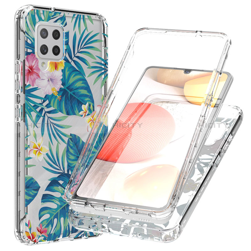 Silikon Hülle Handyhülle Ultra Dünn Flexible Schutzhülle Tasche Transparent Vorder und Rückseite 360 Grad Ganzkörper für Samsung Galaxy A42 5G groß