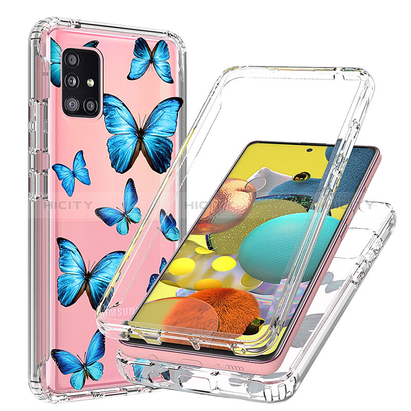 Silikon Hülle Handyhülle Ultra Dünn Flexible Schutzhülle Tasche Transparent Vorder und Rückseite 360 Grad Ganzkörper für Samsung Galaxy A51 4G