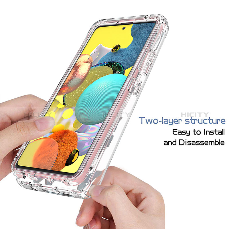Silikon Hülle Handyhülle Ultra Dünn Flexible Schutzhülle Tasche Transparent Vorder und Rückseite 360 Grad Ganzkörper für Samsung Galaxy A51 5G groß
