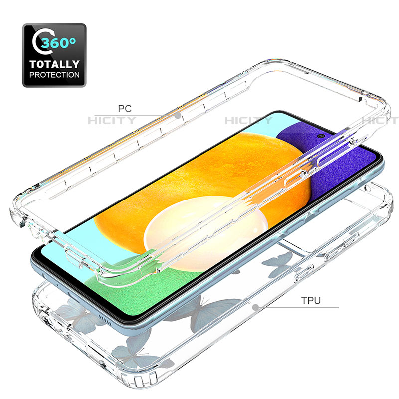 Silikon Hülle Handyhülle Ultra Dünn Flexible Schutzhülle Tasche Transparent Vorder und Rückseite 360 Grad Ganzkörper für Samsung Galaxy A52 4G