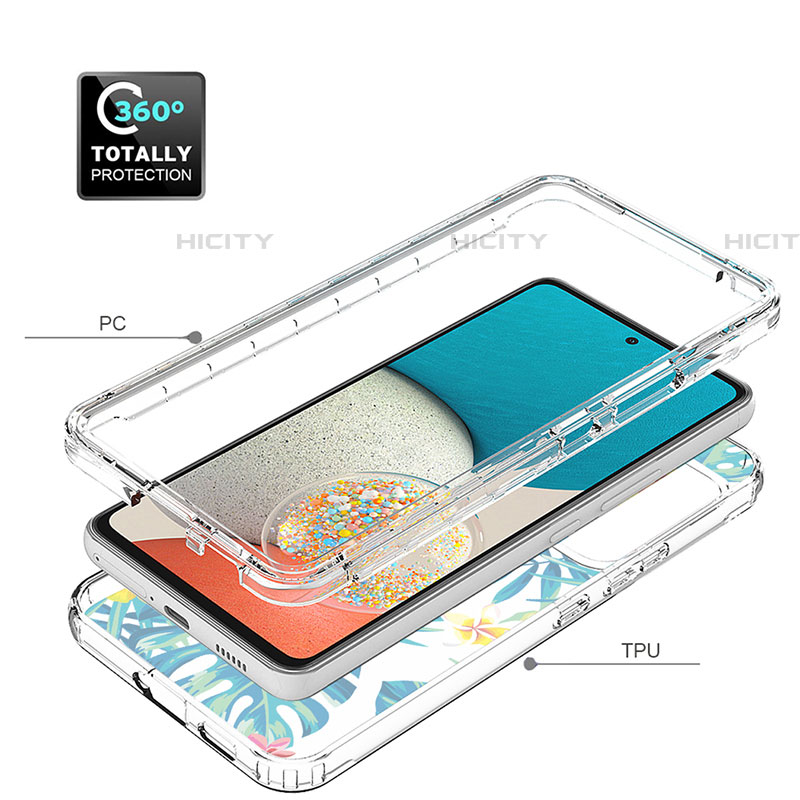 Silikon Hülle Handyhülle Ultra Dünn Flexible Schutzhülle Tasche Transparent Vorder und Rückseite 360 Grad Ganzkörper für Samsung Galaxy A53 5G groß