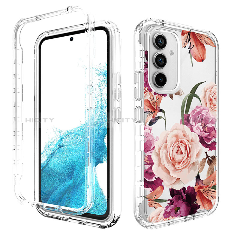 Silikon Hülle Handyhülle Ultra Dünn Flexible Schutzhülle Tasche Transparent Vorder und Rückseite 360 Grad Ganzkörper für Samsung Galaxy A54 5G Bunt