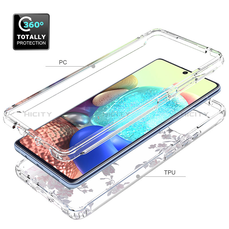 Silikon Hülle Handyhülle Ultra Dünn Flexible Schutzhülle Tasche Transparent Vorder und Rückseite 360 Grad Ganzkörper für Samsung Galaxy A71 4G A715