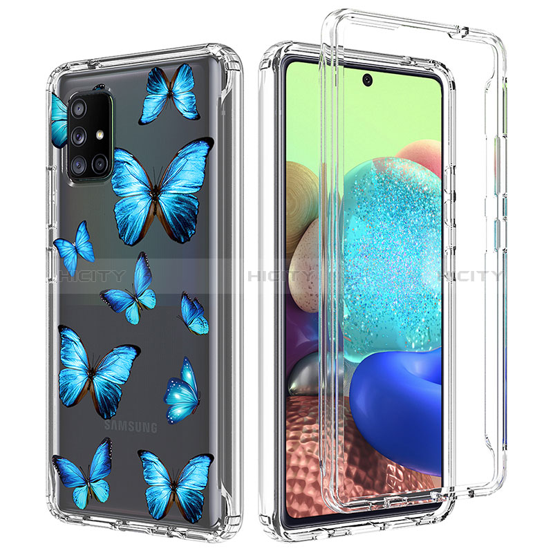 Silikon Hülle Handyhülle Ultra Dünn Flexible Schutzhülle Tasche Transparent Vorder und Rückseite 360 Grad Ganzkörper für Samsung Galaxy A71 4G A715