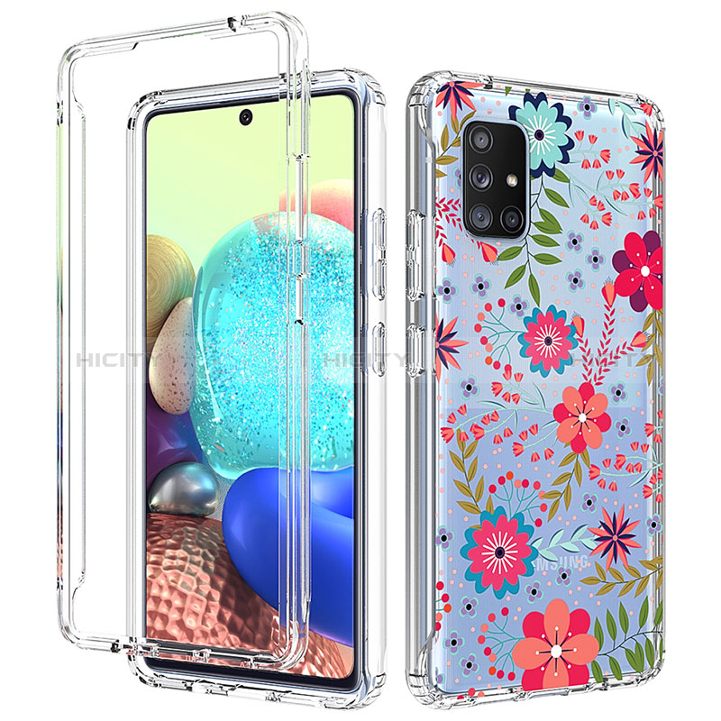 Silikon Hülle Handyhülle Ultra Dünn Flexible Schutzhülle Tasche Transparent Vorder und Rückseite 360 Grad Ganzkörper für Samsung Galaxy A71 4G A715 groß