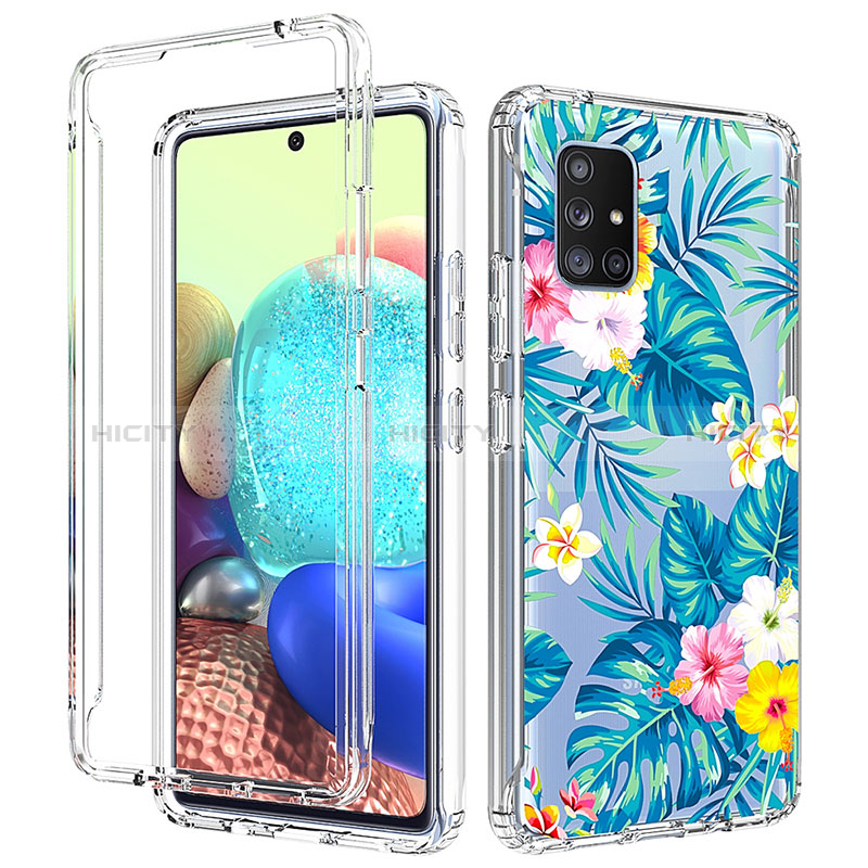 Silikon Hülle Handyhülle Ultra Dünn Flexible Schutzhülle Tasche Transparent Vorder und Rückseite 360 Grad Ganzkörper für Samsung Galaxy A71 4G A715