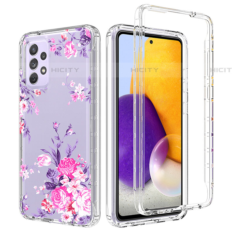 Silikon Hülle Handyhülle Ultra Dünn Flexible Schutzhülle Tasche Transparent Vorder und Rückseite 360 Grad Ganzkörper für Samsung Galaxy A72 4G groß