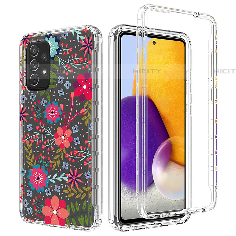 Silikon Hülle Handyhülle Ultra Dünn Flexible Schutzhülle Tasche Transparent Vorder und Rückseite 360 Grad Ganzkörper für Samsung Galaxy A72 5G groß