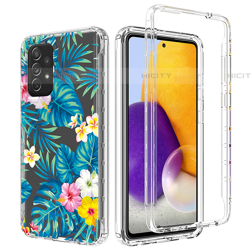 Silikon Hülle Handyhülle Ultra Dünn Flexible Schutzhülle Tasche Transparent Vorder und Rückseite 360 Grad Ganzkörper für Samsung Galaxy A72 5G groß