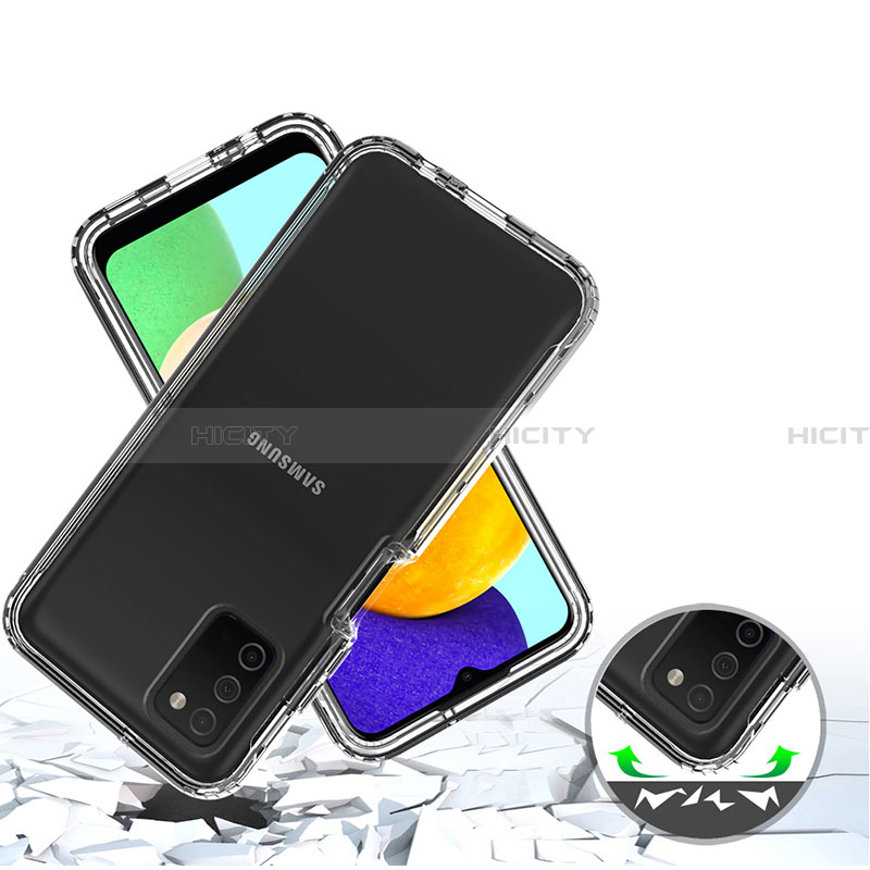 Silikon Hülle Handyhülle Ultra Dünn Flexible Schutzhülle Tasche Transparent Vorder und Rückseite 360 Grad Ganzkörper für Samsung Galaxy F02S SM-E025F Klar groß