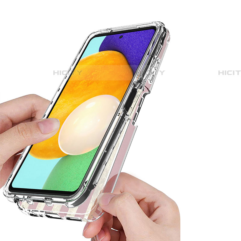 Silikon Hülle Handyhülle Ultra Dünn Flexible Schutzhülle Tasche Transparent Vorder und Rückseite 360 Grad Ganzkörper für Samsung Galaxy F42 5G groß