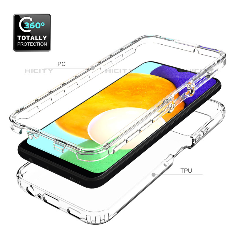 Silikon Hülle Handyhülle Ultra Dünn Flexible Schutzhülle Tasche Transparent Vorder und Rückseite 360 Grad Ganzkörper für Samsung Galaxy M02s Klar