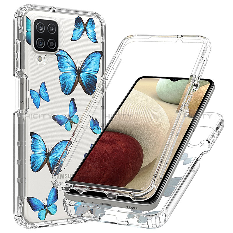 Silikon Hülle Handyhülle Ultra Dünn Flexible Schutzhülle Tasche Transparent Vorder und Rückseite 360 Grad Ganzkörper für Samsung Galaxy M12 groß